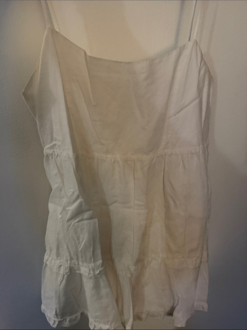 Sunday Best Cream Tiered Spaghetti-Strap Dress